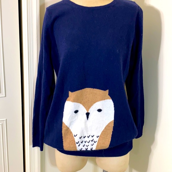Boden Sweaters - Boden Owl Navy Wool Sweater Size 12